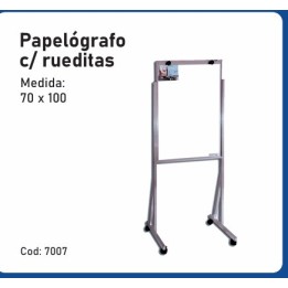 Papelógrafo con rueditas