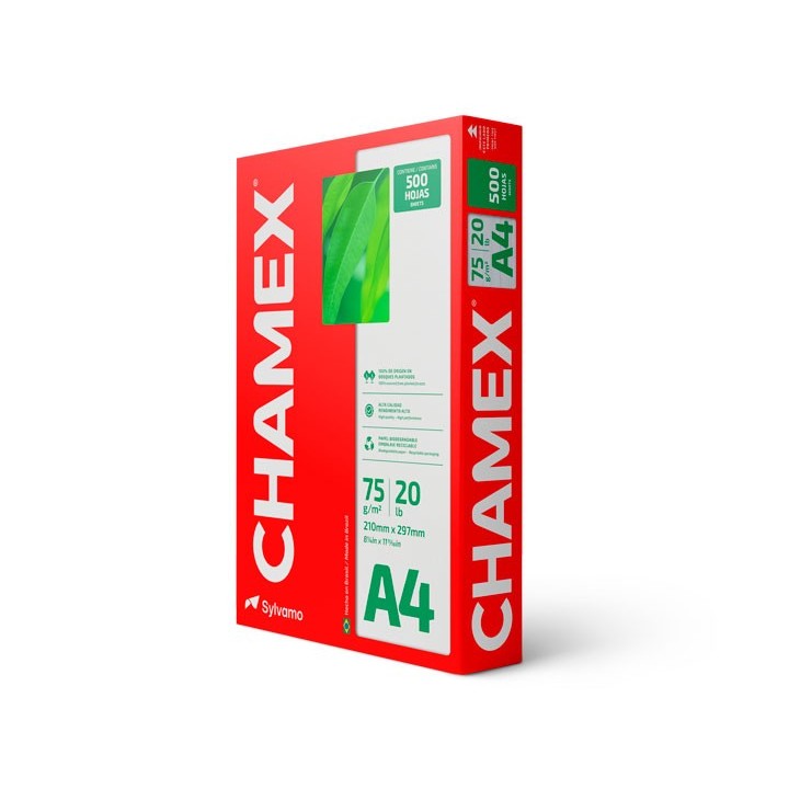 Resma de hoja Chamex, formato CARTA - A4 - OFICIO
