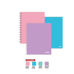 Libreta nro 2 colores pastel