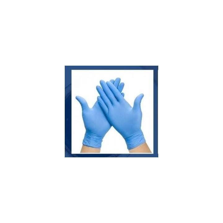Guante de Nitrilo Azul medidas P – M – G