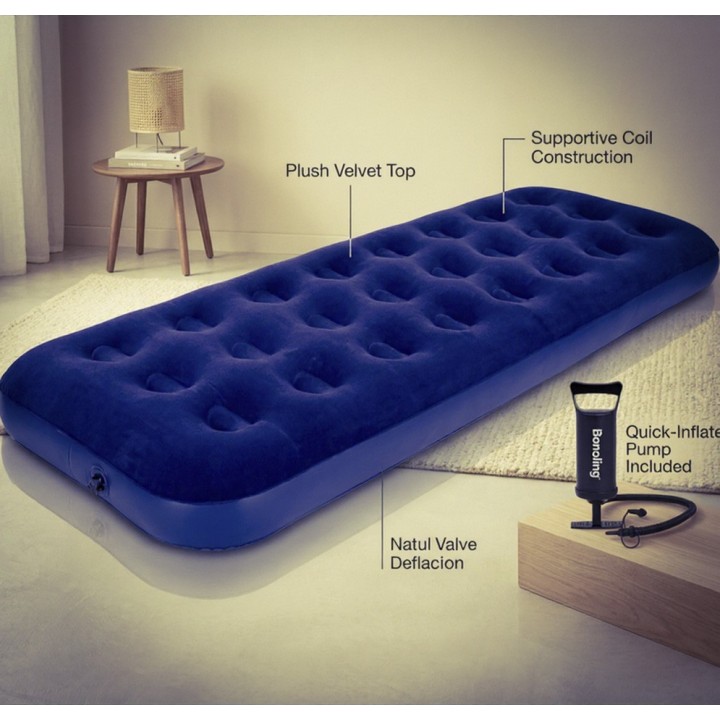 Colchón Inflable Individual – Confort y Descanso en Cualquier Lugar